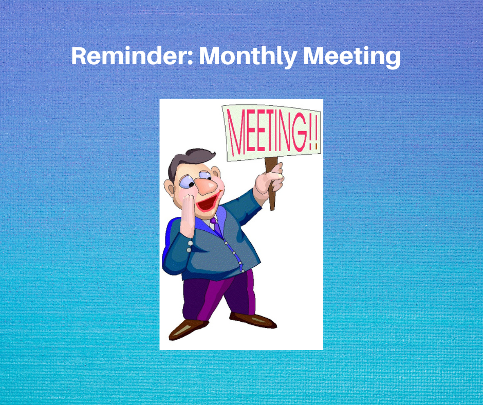 Monthly meeting graphic